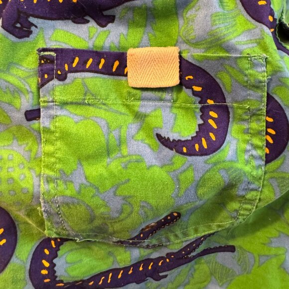 Plaid Fish Size 7 Kids Swim Trunks / Bottoms / Shorts - Alligators / Crocodiles - Picture 6 of 8